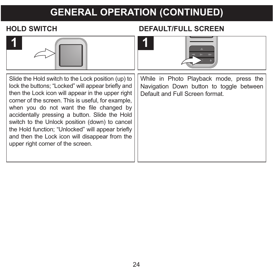 General operation (continued) | Memorex MMP8590-WHT User Manual | Page 25 / 124