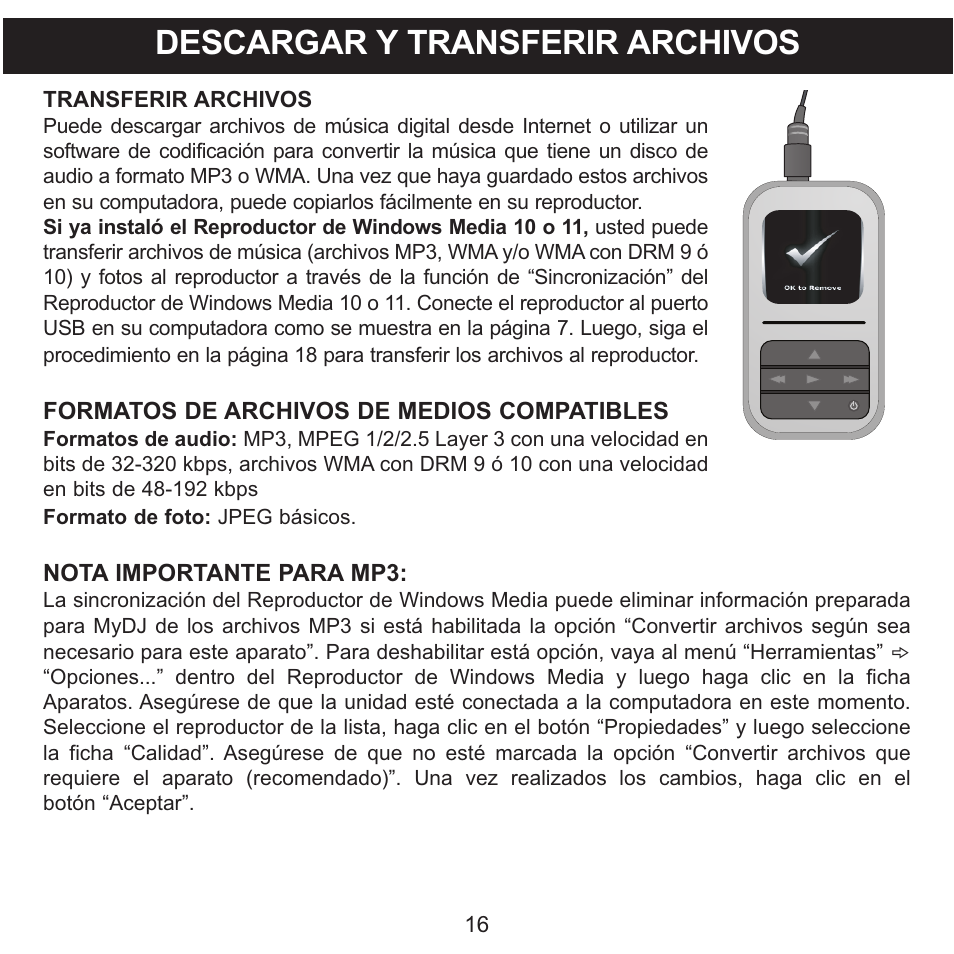 Descargar y transferir archivos | Memorex MMP8590-WHT User Manual | Page 78 / 124