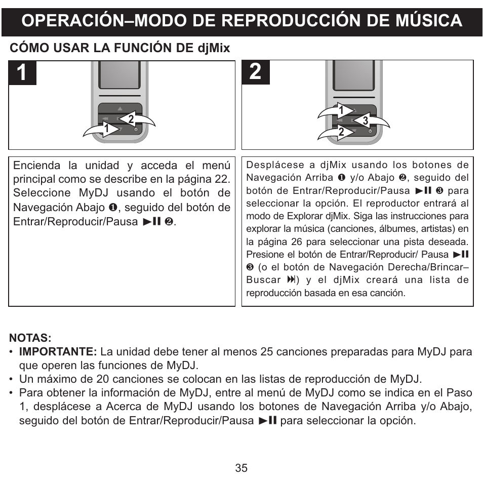 Operación–modo de reproducción de música | Memorex MMP8590-WHT User Manual | Page 97 / 124