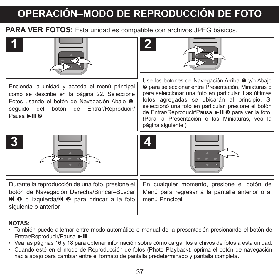 Operación–modo de reproducción de foto | Memorex MMP8590-WHT User Manual | Page 99 / 124