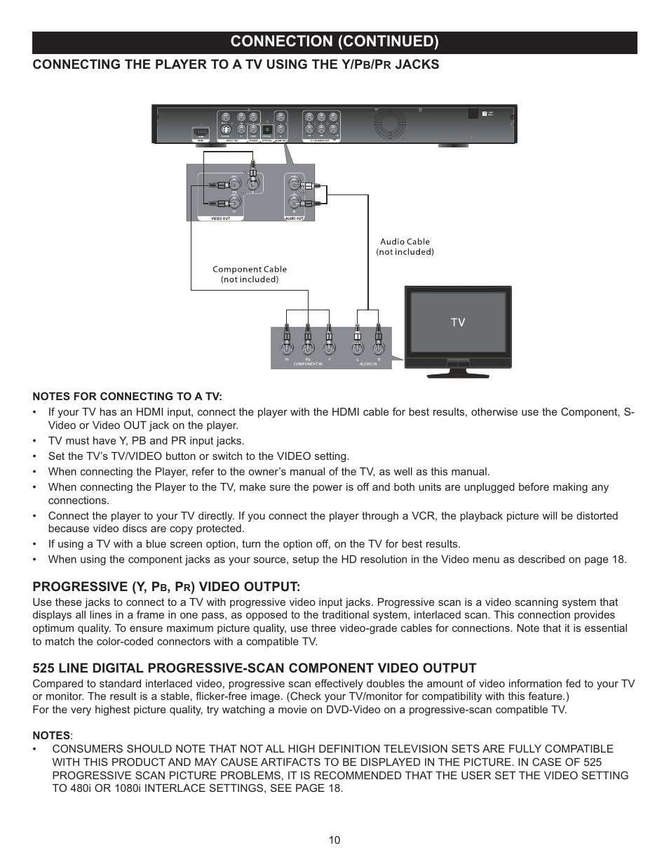 Connection (continued) | Memorex MVD-2037 O/M.QXD User Manual | Page 10 / 40