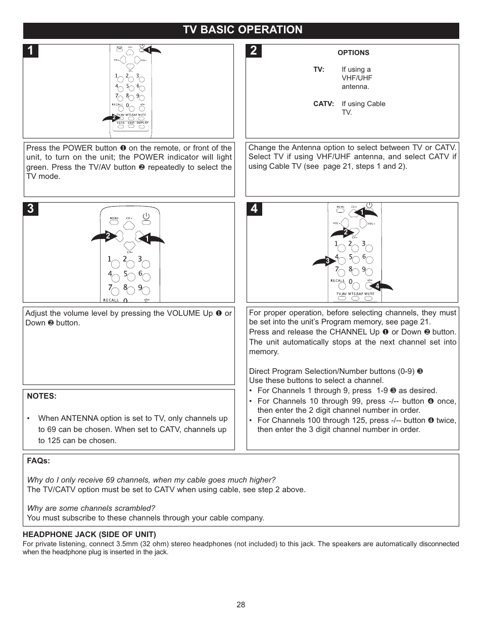 Tv basic operation | Memorex MT2024 User Manual | Page 29 / 36