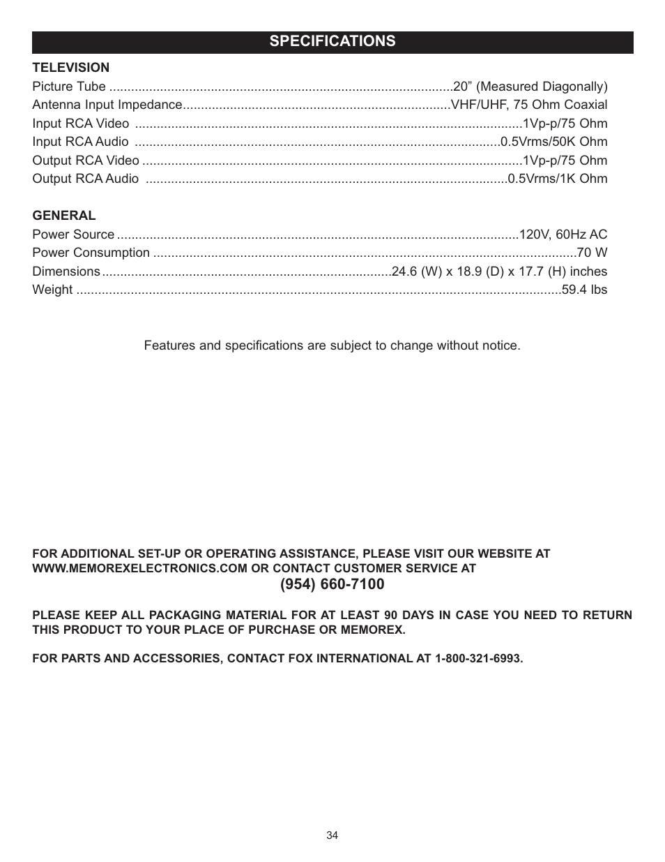 Memorex MT2024 User Manual | Page 35 / 36