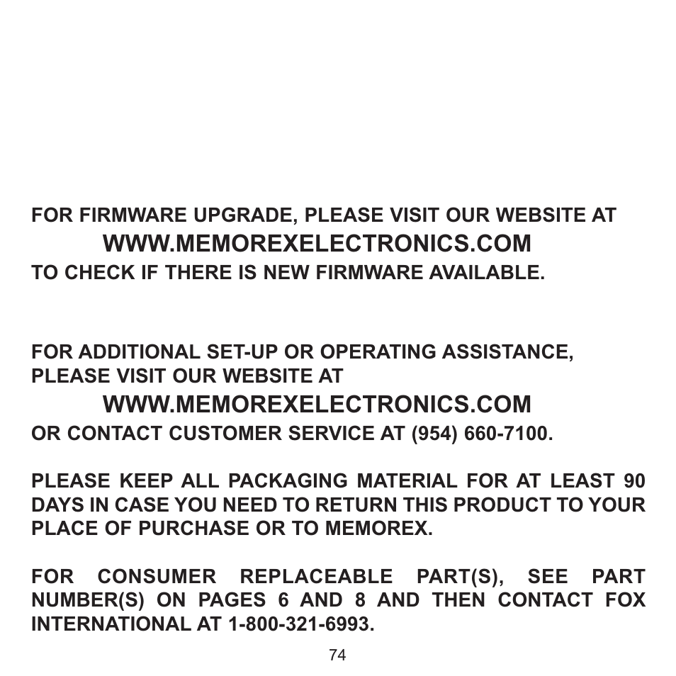 Memorex MMP8620 User Manual | Page 74 / 74