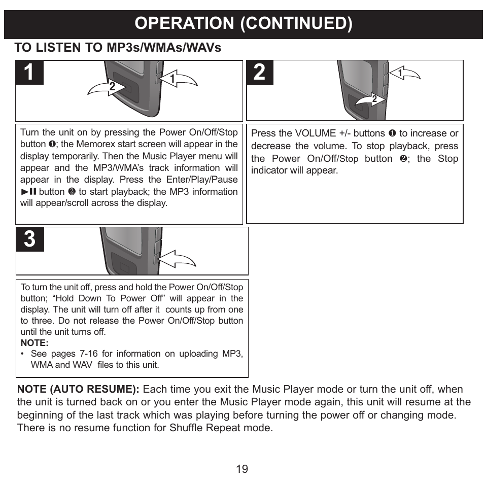 Operation (continued) | Memorex MMP8575 User Manual | Page 20 / 36