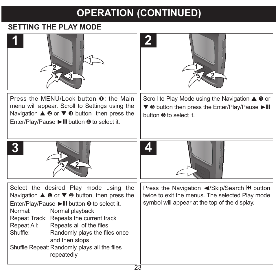 Operation (continued) | Memorex MMP8575 User Manual | Page 24 / 36