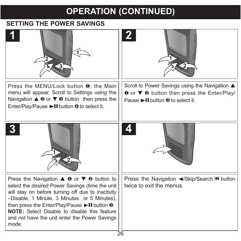 Operation (continued) | Memorex MMP8575 User Manual | Page 27 / 36