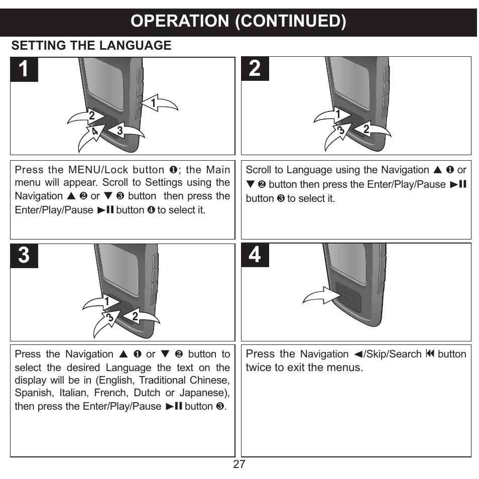 Operation (continued) | Memorex MMP8575 User Manual | Page 28 / 36