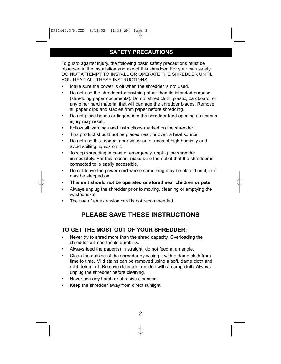Please save these instructions | Memorex MPS1440 User Manual | Page 3 / 8