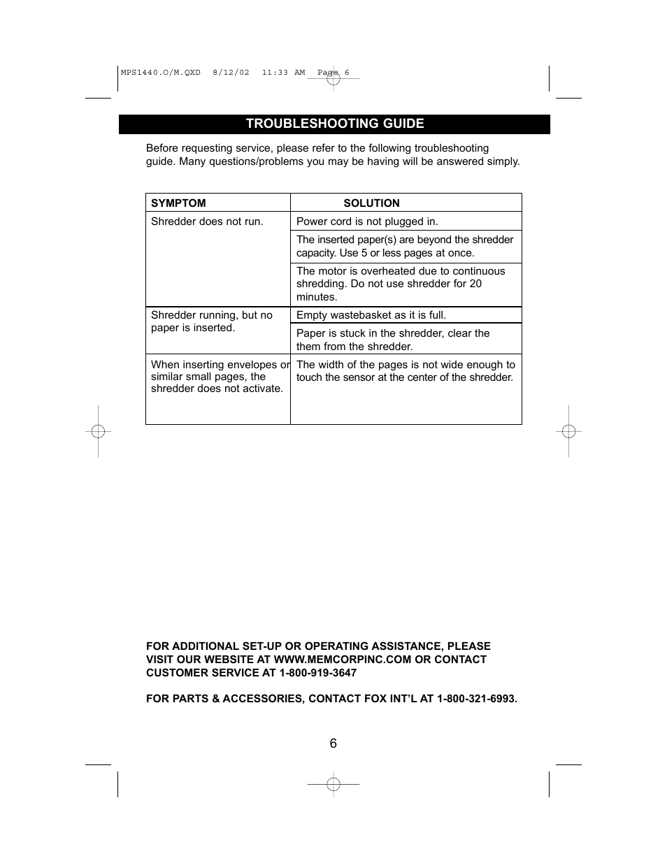 Memorex MPS1440 User Manual | Page 7 / 8