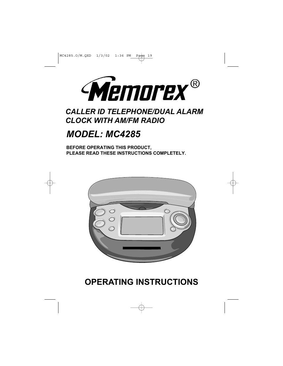 Memorex MC4285 User Manual | 19 pages