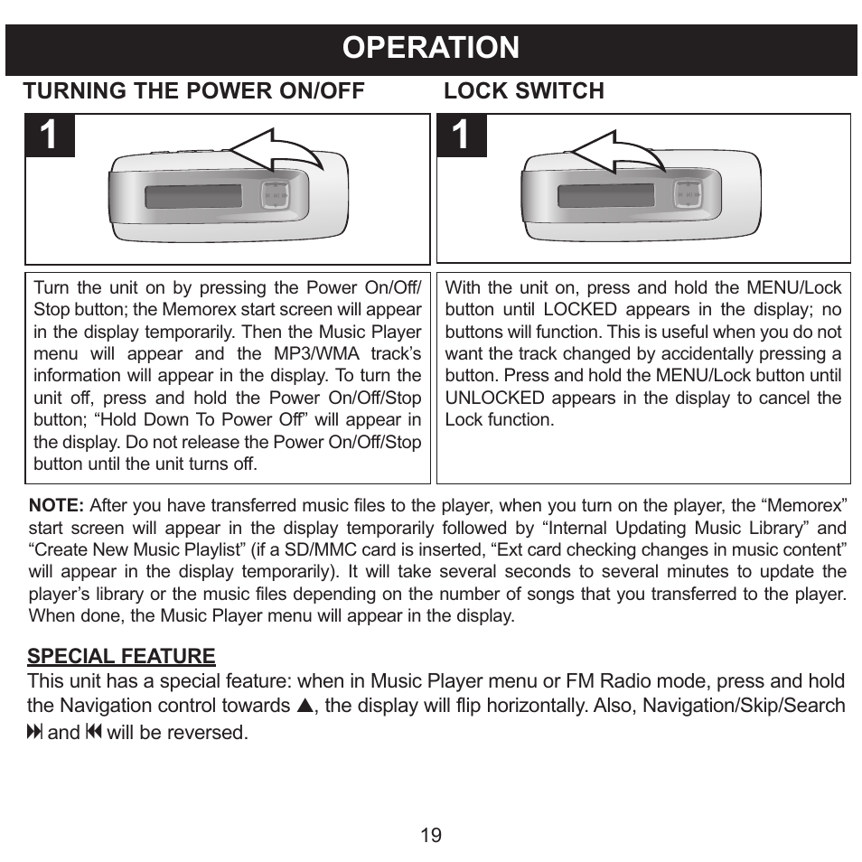 Operation | Memorex MMP3774 User Manual | Page 20 / 40