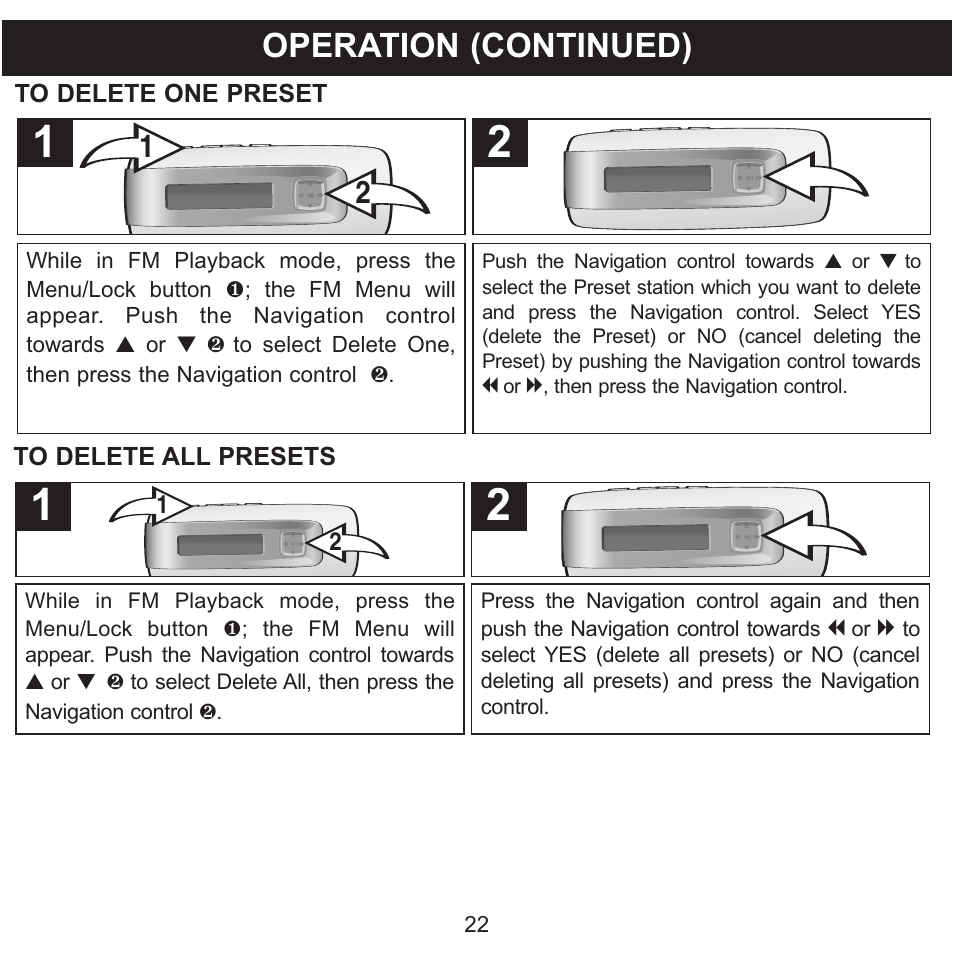 Operation (continued) | Memorex MMP3774 User Manual | Page 23 / 40