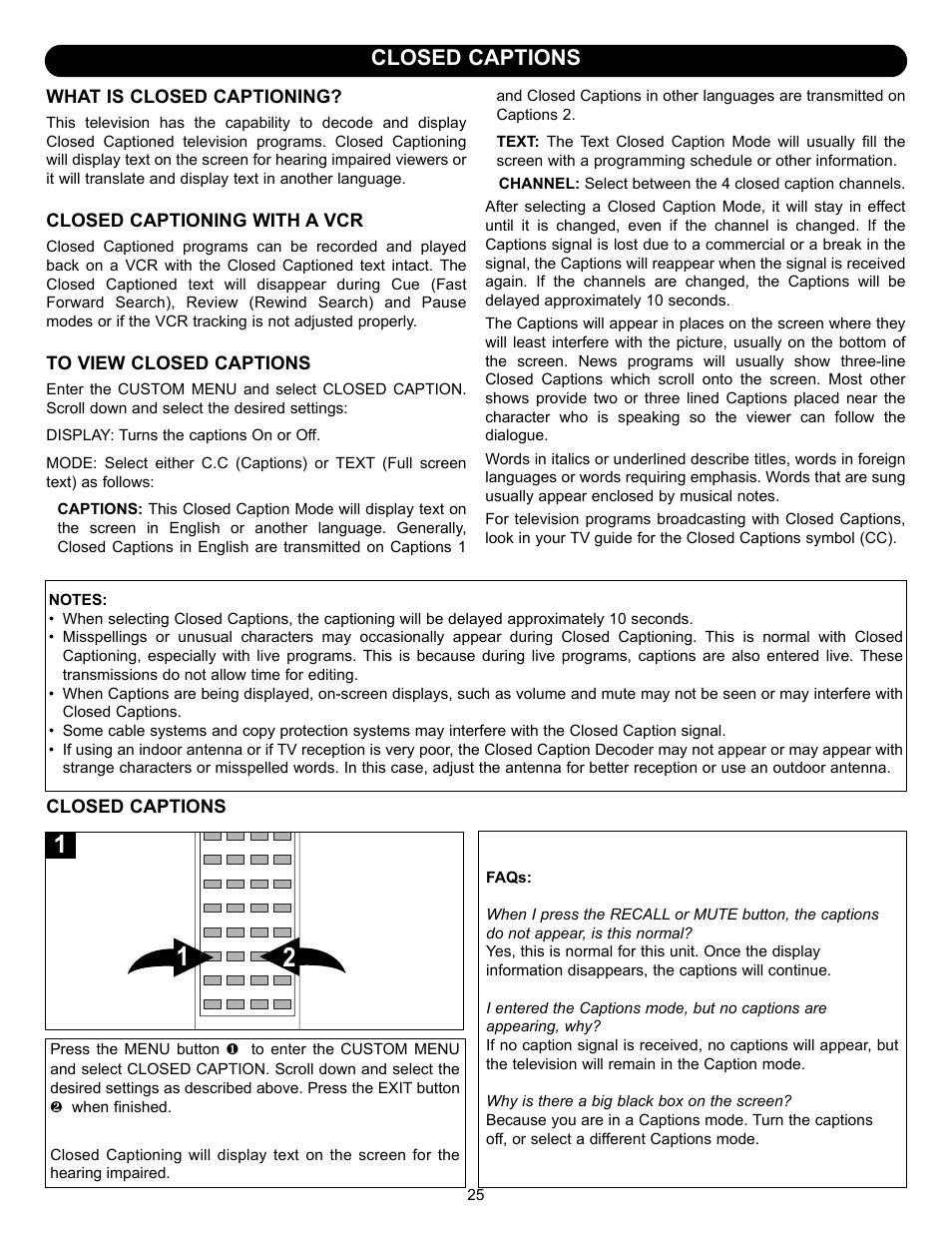 Closed captions | Memorex MT2245 User Manual | Page 26 / 39