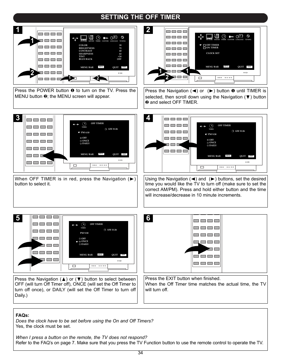 Setting the off timer | Memorex MT2245 User Manual | Page 35 / 39
