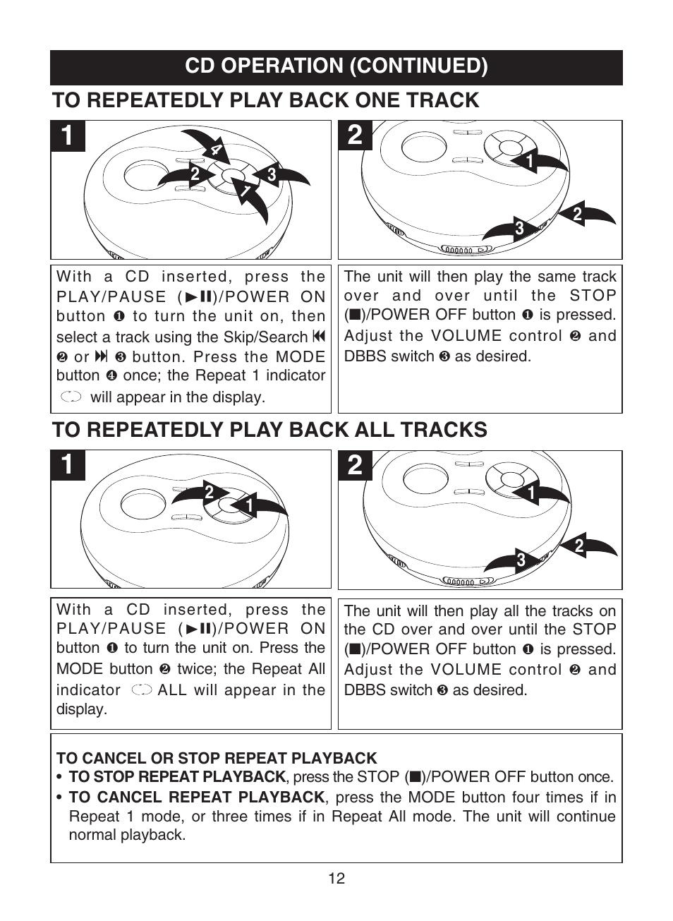Cd operation (continued) | Memorex MD6441 User Manual | Page 13 / 19
