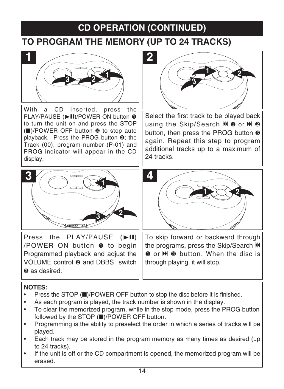 Cd operation (continued) | Memorex MD6441 User Manual | Page 15 / 19