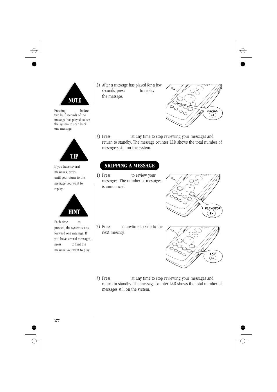 Skipping a message | Memorex MPH6929 User Manual | Page 32 / 42
