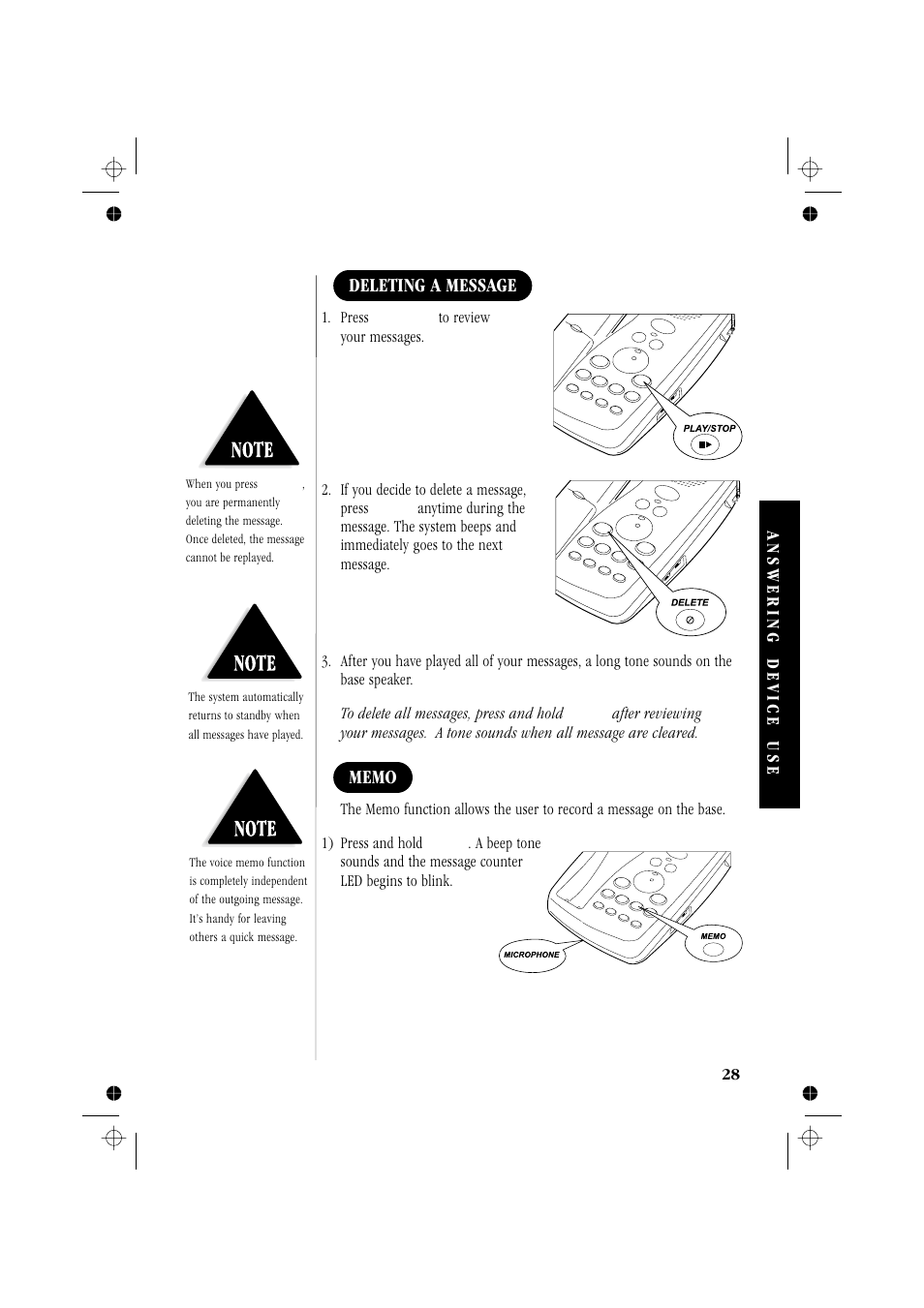 Deleting a message | Memorex MPH6929 User Manual | Page 33 / 42