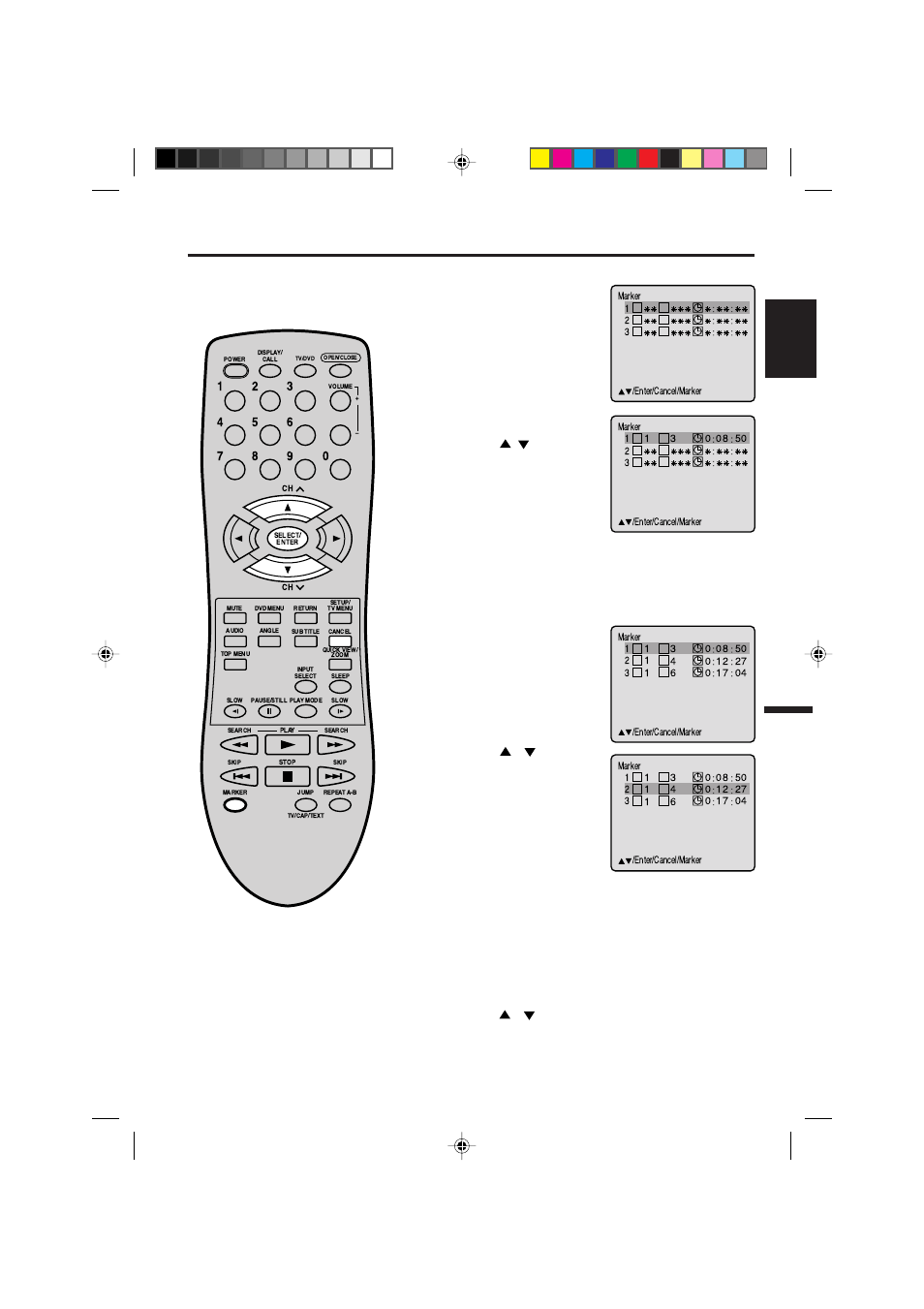 Marking desired scenes, English | Memorex MVD2009CB User Manual | Page 31 / 92