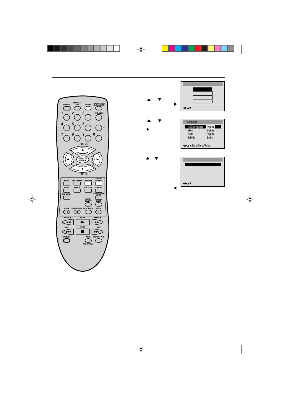 Setting language | Memorex MVD2009CB User Manual | Page 34 / 92