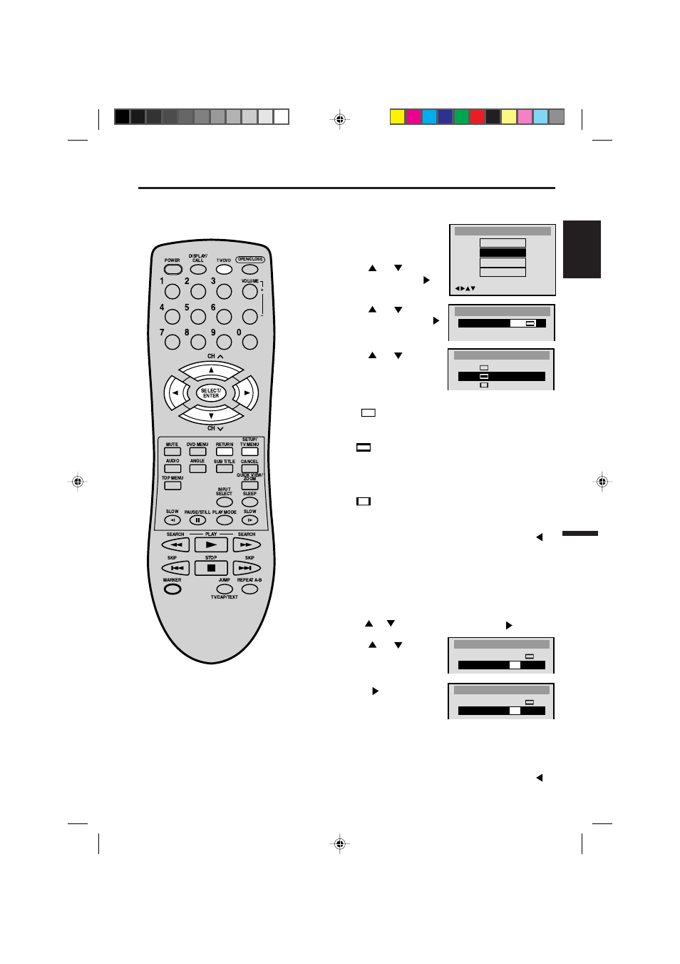 English, Setting the aspect ratio of tv screen, Status on screen display | Memorex MVD2009CB User Manual | Page 35 / 92