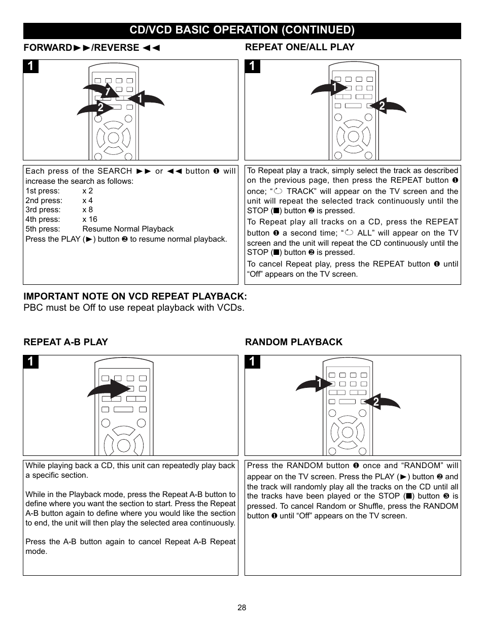 Cd/vcd basic operation (continued) | Memorex MVD2037 User Manual | Page 29 / 36