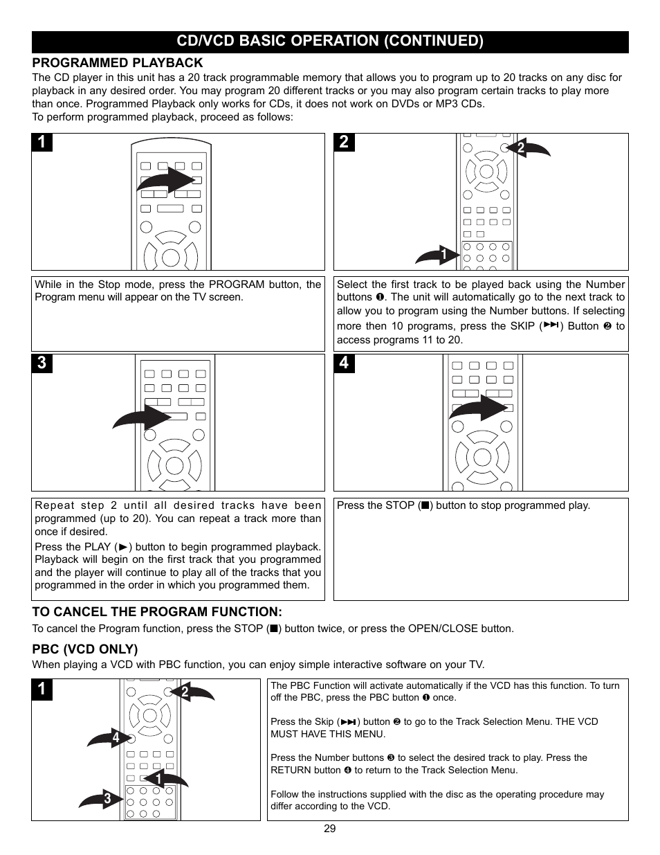 Cd/vcd basic operation (continued) | Memorex MVD2037 User Manual | Page 30 / 36
