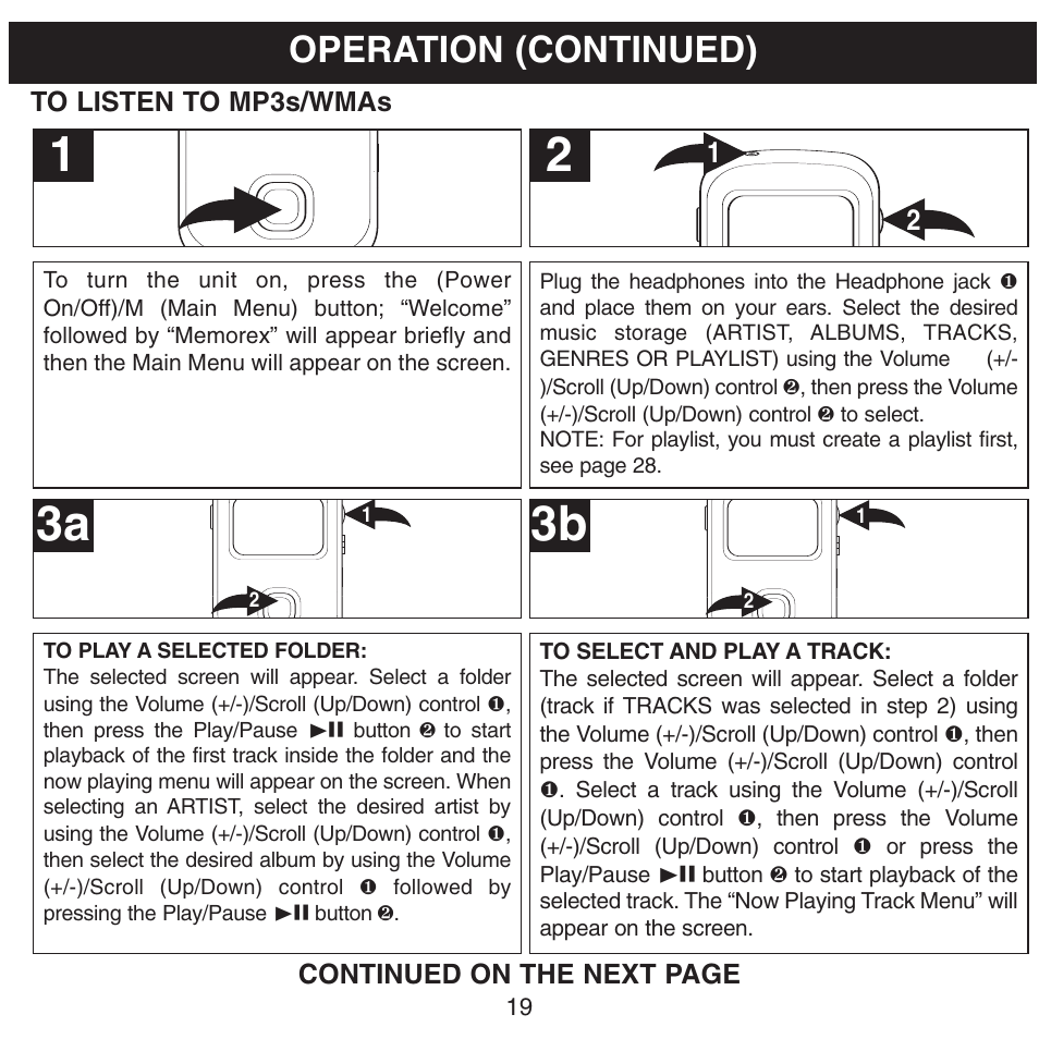 Operation (continued) | Memorex MHD8015 User Manual | Page 20 / 41