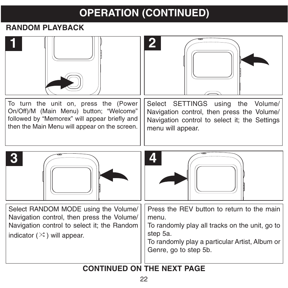 Operation (continued) | Memorex MHD8015 User Manual | Page 23 / 41