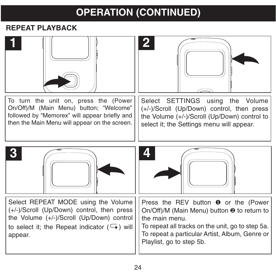 Operation (continued) | Memorex MHD8015 User Manual | Page 25 / 41