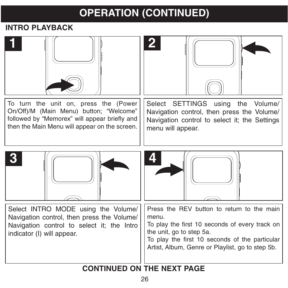 Operation (continued) | Memorex MHD8015 User Manual | Page 27 / 41
