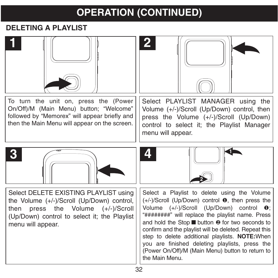 Operation (continued) | Memorex MHD8015 User Manual | Page 33 / 41