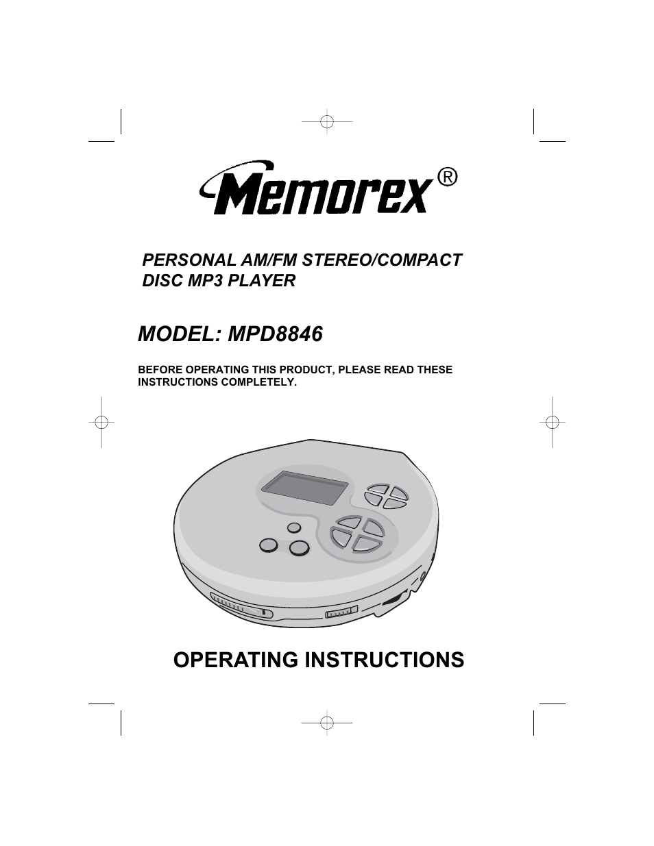 Memorex MPD8846 User Manual | 24 pages