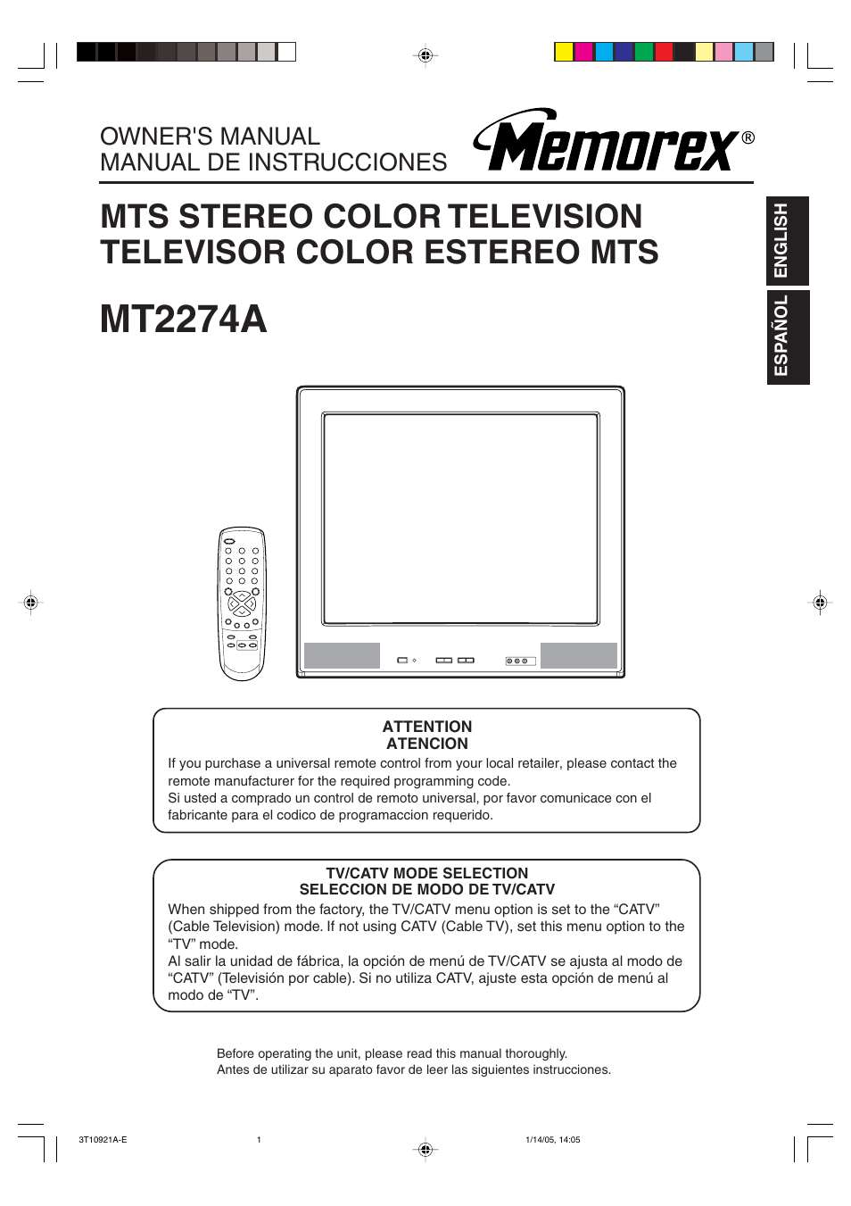 Memorex MT2274A User Manual | 24 pages