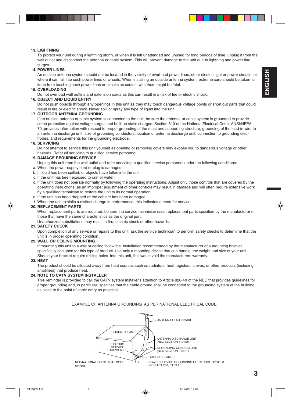 English | Memorex MT2274A User Manual | Page 3 / 24