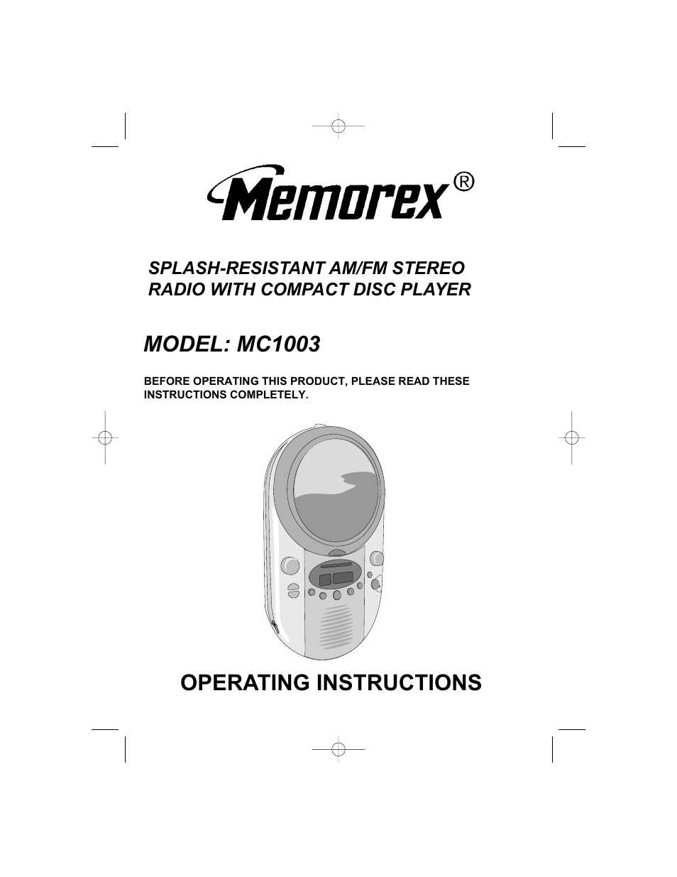 Memorex MC1003 User Manual | 21 pages