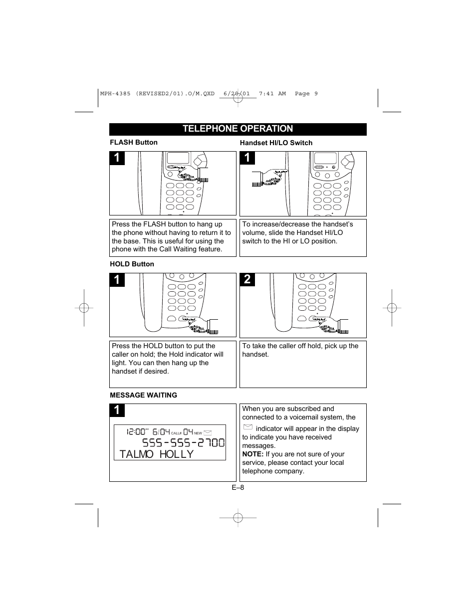 Talmo holly | Memorex MPH4385 User Manual | Page 10 / 18