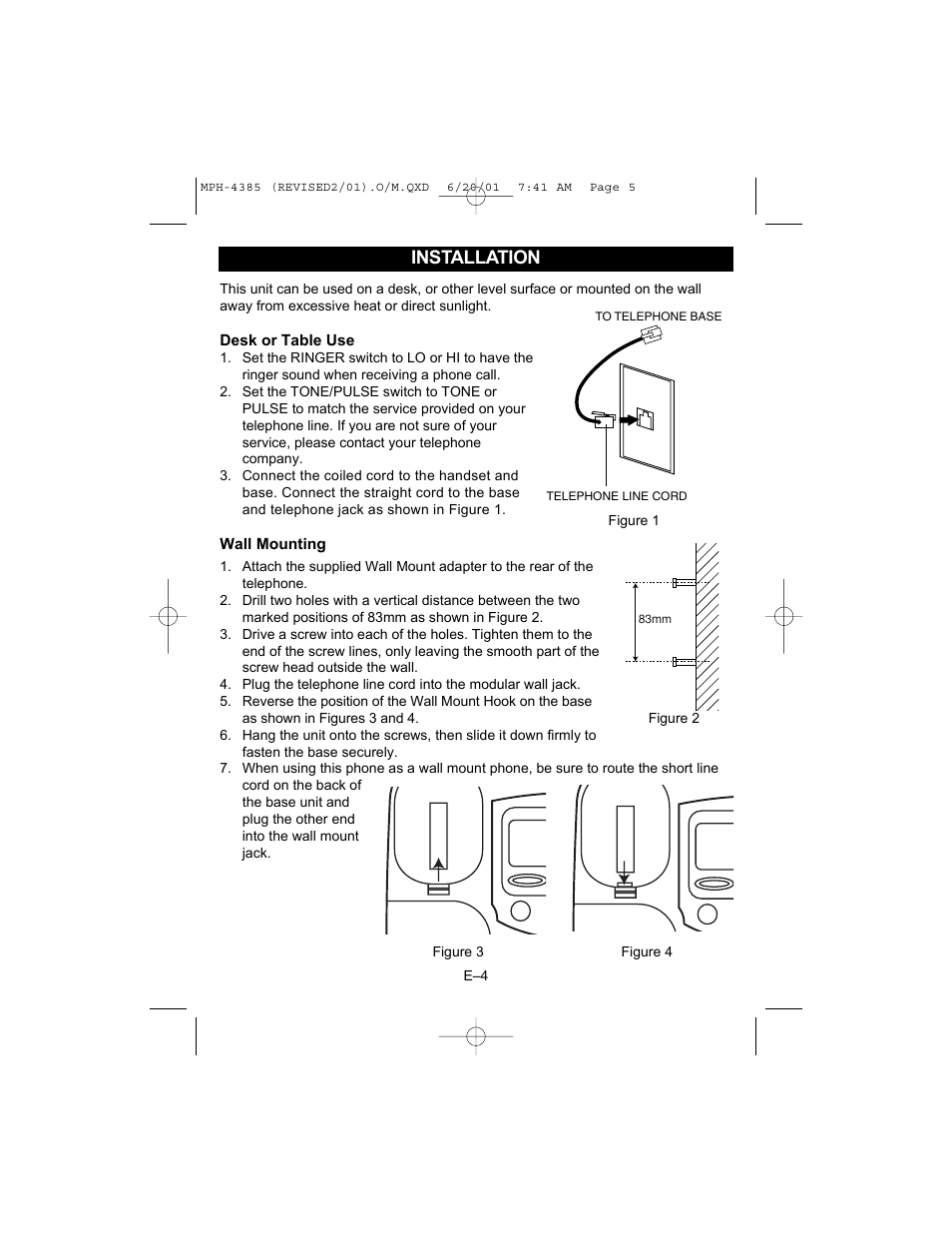 Installation | Memorex MPH4385 User Manual | Page 6 / 18