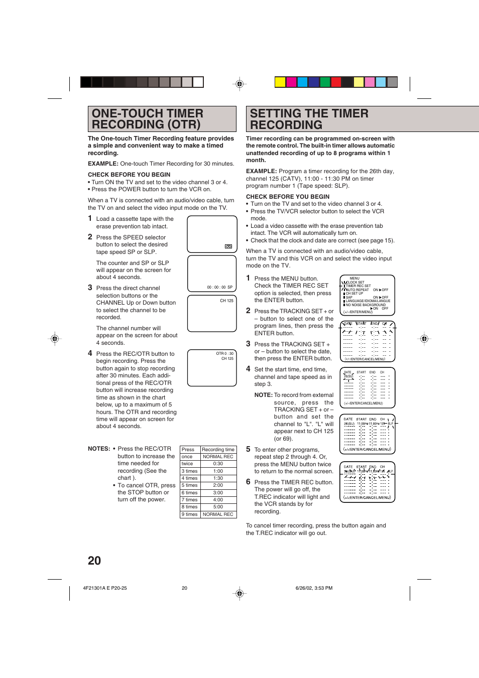 Memorex MVR4051/MVR4052 User Manual | Page 20 / 28