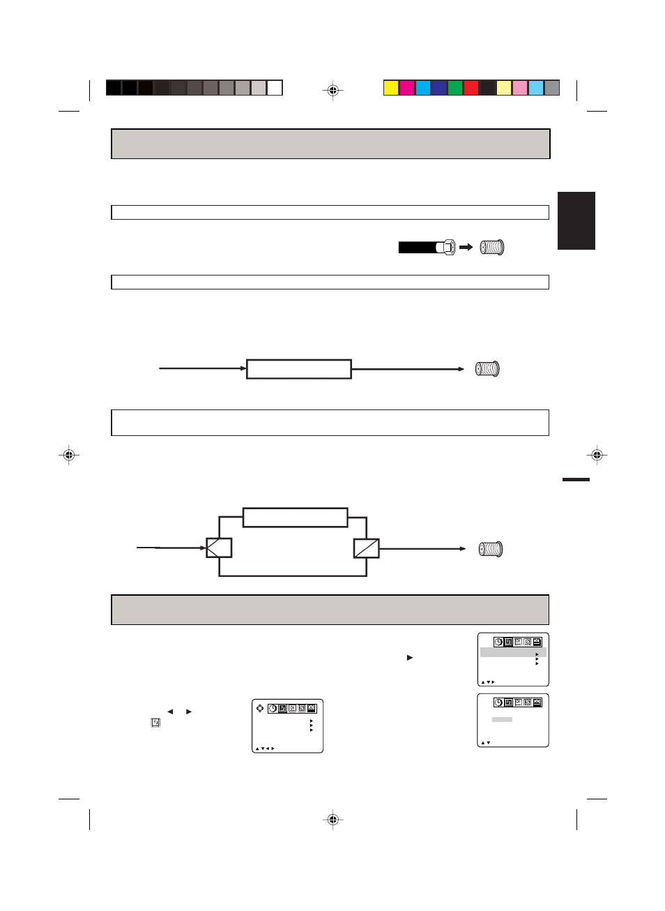 Cable tv connections, Setting the language, English | Memorex MVT2194 User Manual | Page 11 / 56