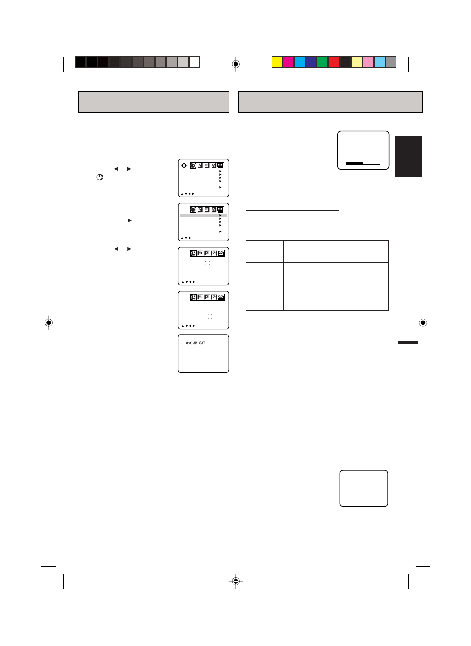 Manual clock setting tv operation, English | Memorex MVT2194 User Manual | Page 13 / 56