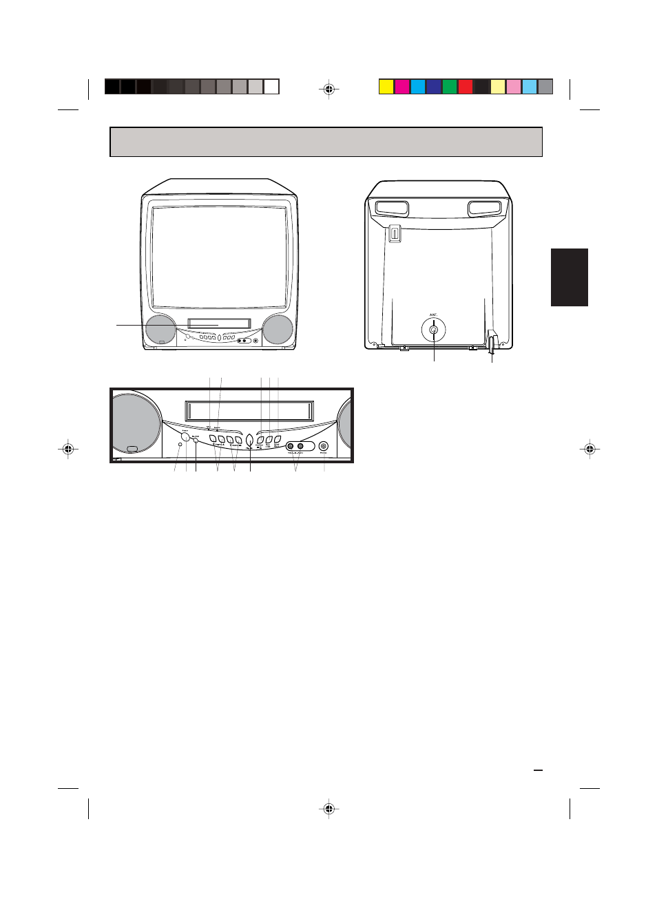 Ubicacion de los controles, Esp añol parte trasera parte delantera, Descripcion de los controles | Memorex MVT2194 User Manual | Page 35 / 56