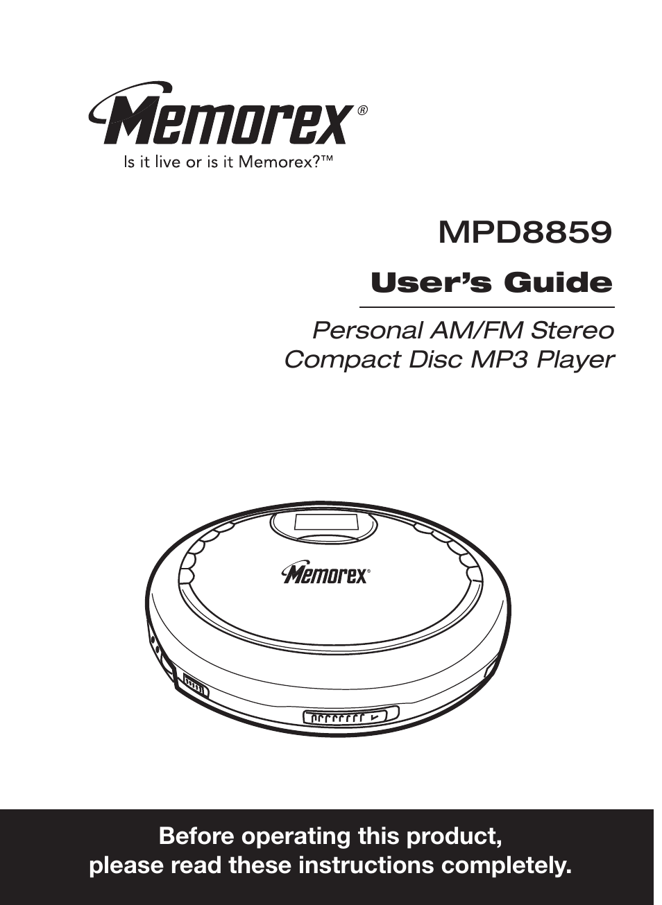 Memorex MPD8859 User Manual | 24 pages