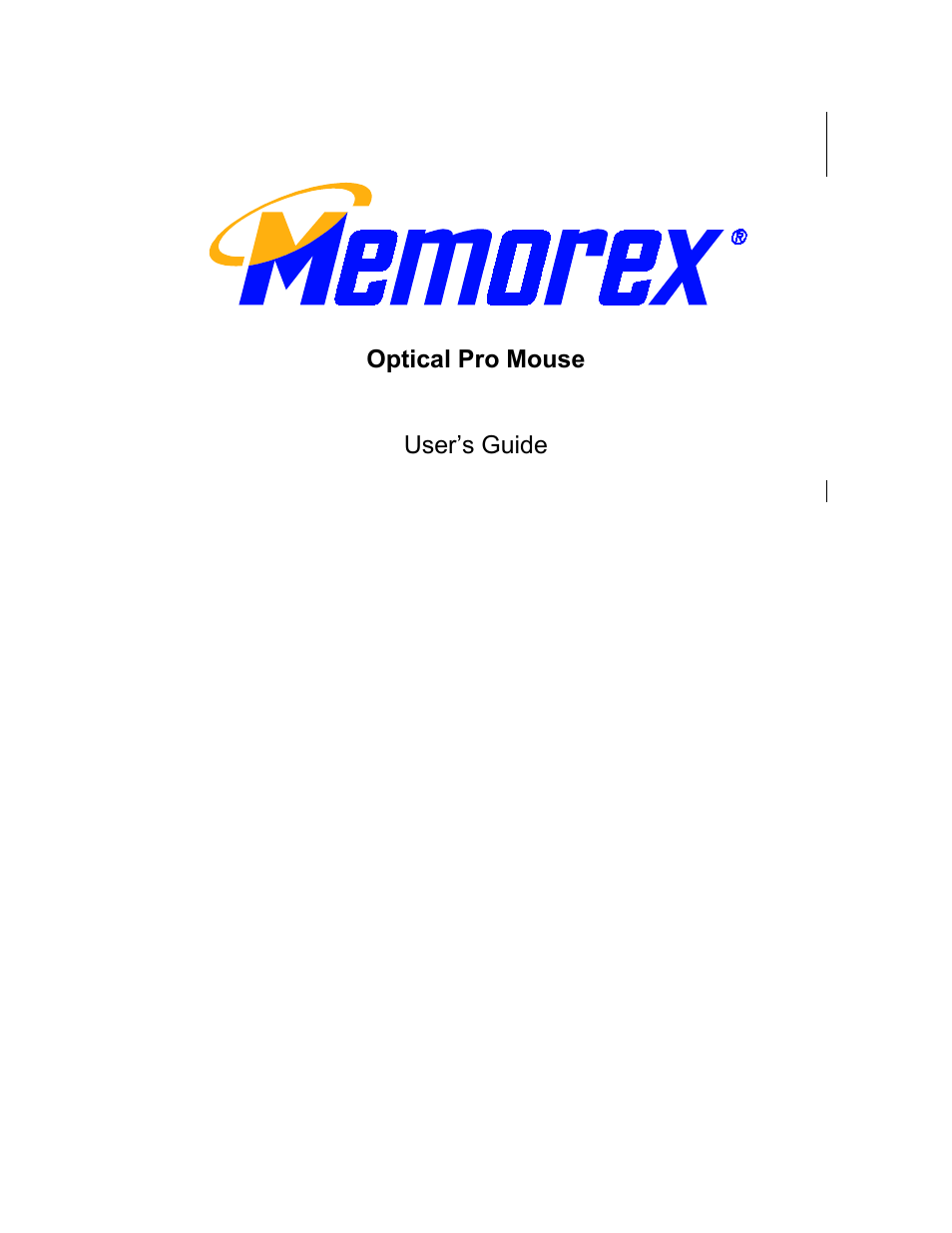 Memorex Optical Pro User Manual | 3 pages