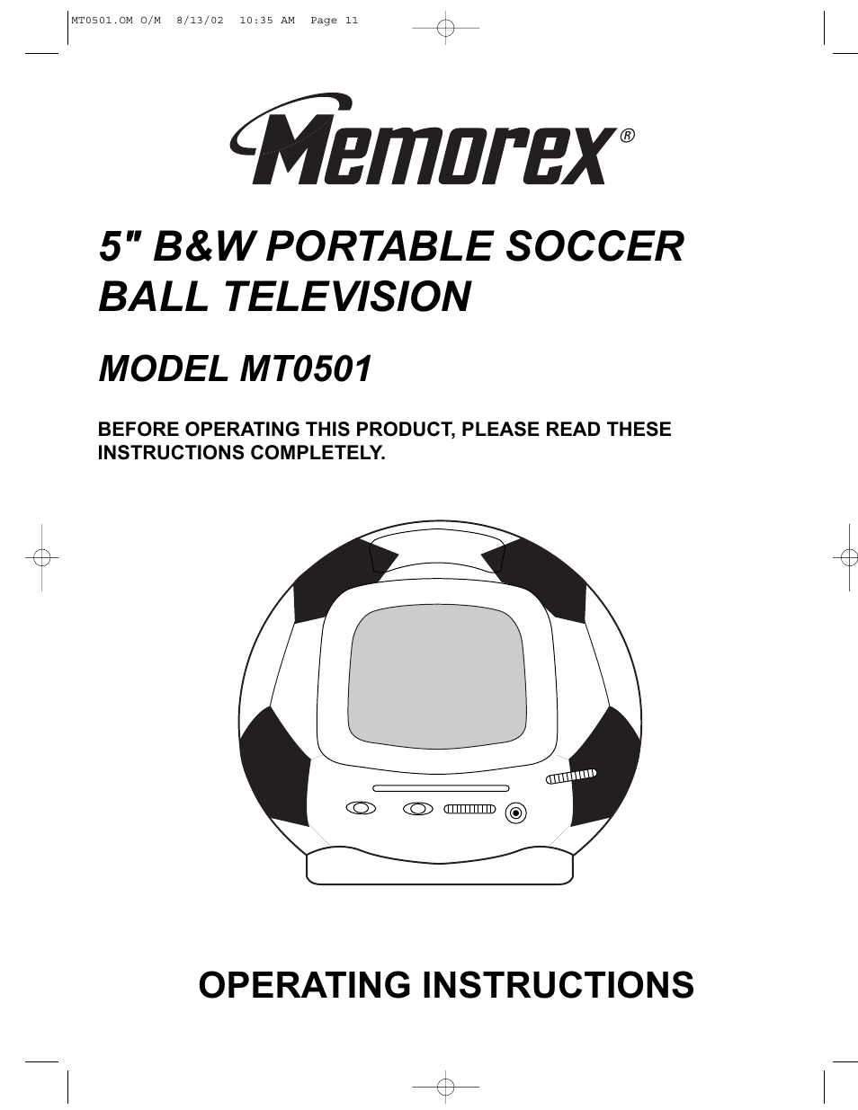 Memorex MT0501 User Manual | 11 pages