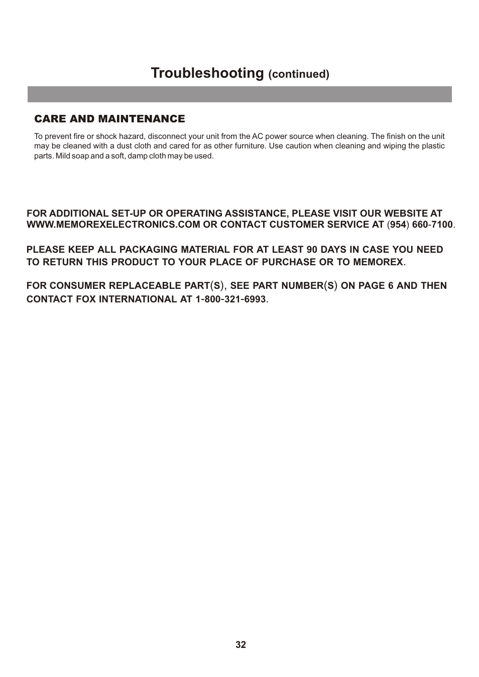 页面 34, Troubleshooting | Memorex mt2026D User Manual | Page 34 / 71