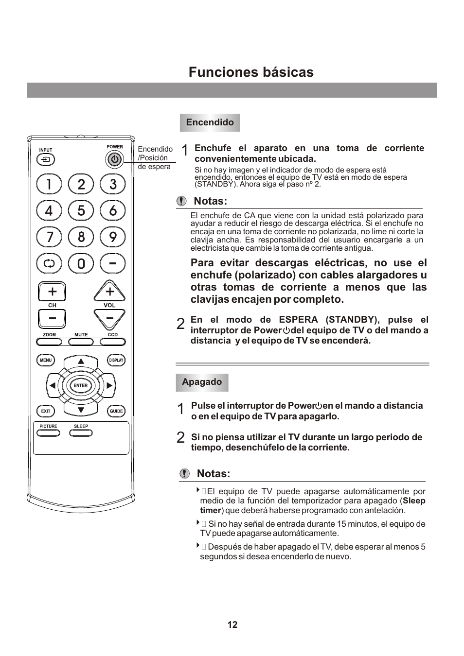 页面 13, Funciones básicas | Memorex mt2026D User Manual | Page 48 / 71