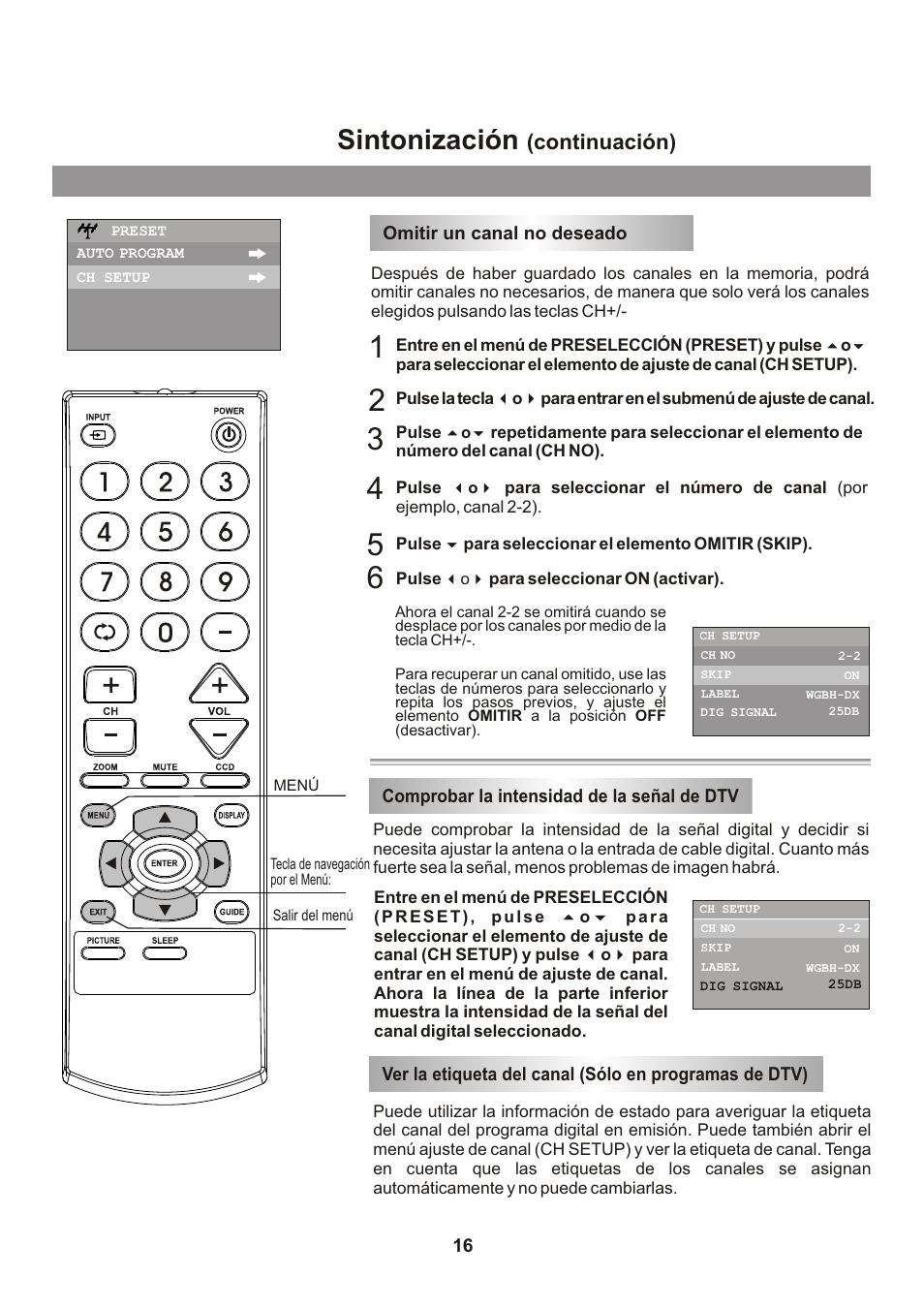 页面 17, Sintonización, Continuación) | Memorex mt2026D User Manual | Page 52 / 71