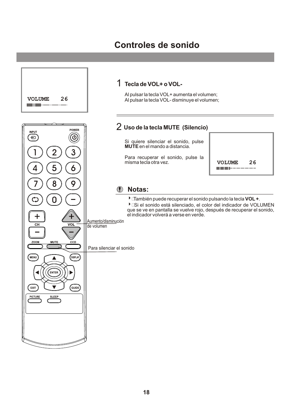 页面 19, Controles de sonido | Memorex mt2026D User Manual | Page 54 / 71